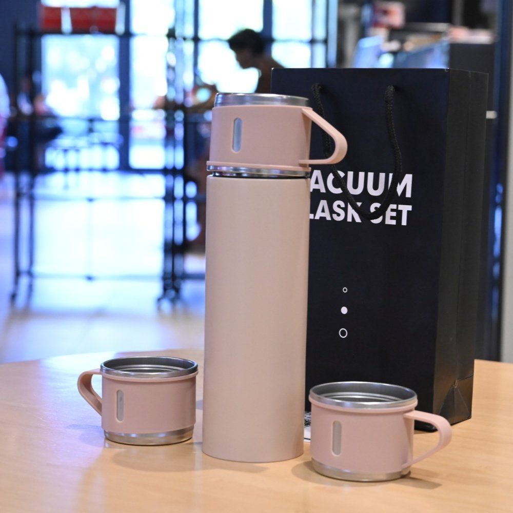 Wholesale Price 500ml Double Wall Stainless Steel Thermal Insulation vacuum flask Cup Set For Travel Car Tumbler With Two Lid