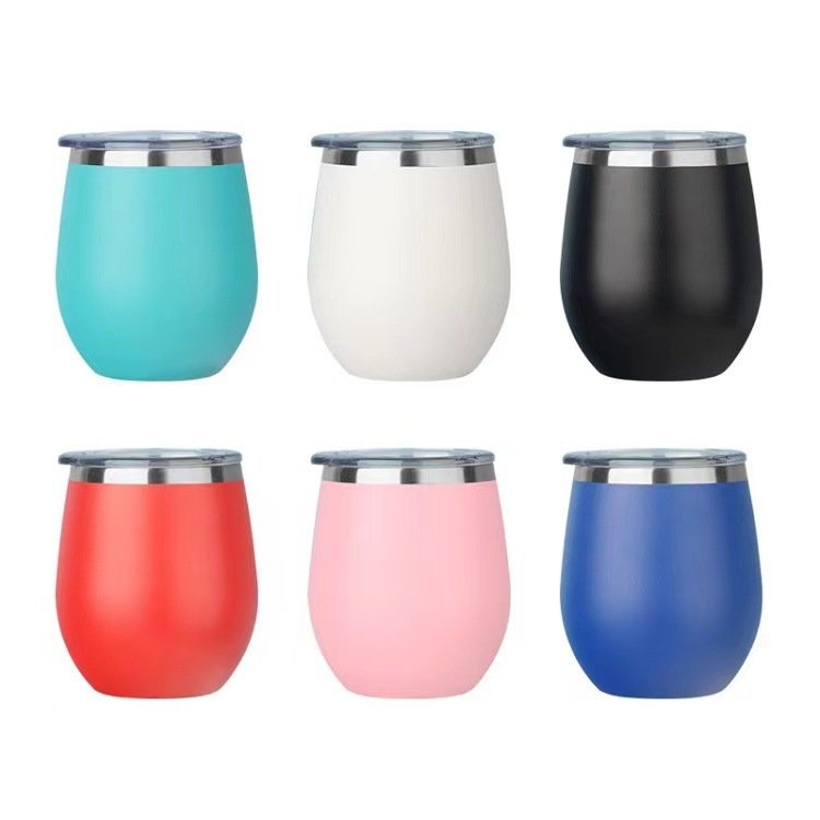 Eggshell Cup Thermos Egg Cup Stainless Steel Red Wine Beer Vacuum Color Paint U-shaped Egg Type 8oz White Box Travel Mugs Modern