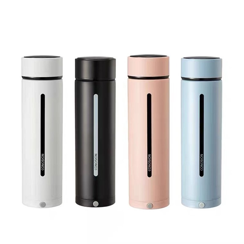 450ml New Product Stainless Steel Water Bottle Temperature Display Vacuum Flask Thermos Smart Bottle with Mobile Phone Holder