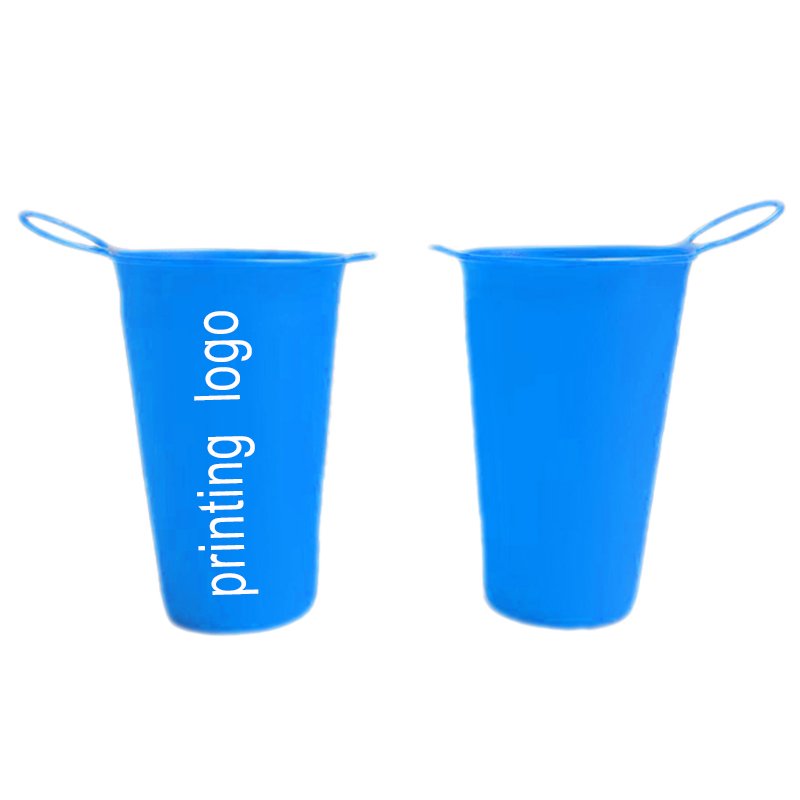 custom logo 150ml 250 300 450 500ml Foldable TPU Soft cup Hydration Flask Water Bottle for Running Cycling Climbing trail event