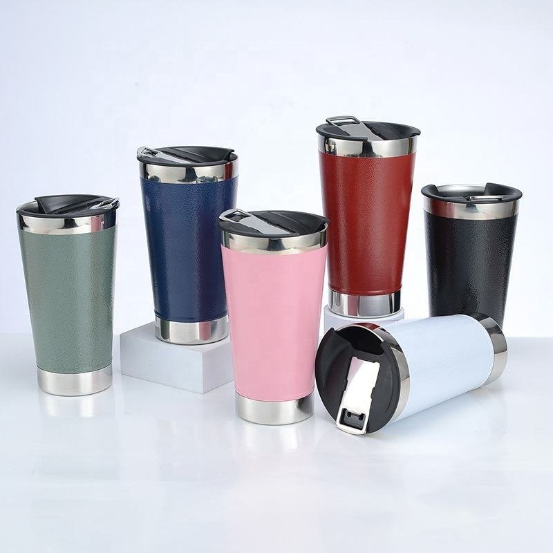 Wholesale Top Seller Double Wall Vacuum Insulated Stainless Steel Beer Tumbler Travel Coffee Mug with Steel Water Bottle