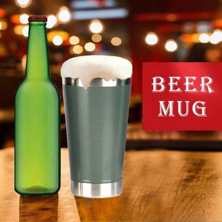 Wholesale Top Seller Double Wall Vacuum Insulated Stainless Steel Beer Tumbler Travel Coffee Mug with Steel Water Bottle