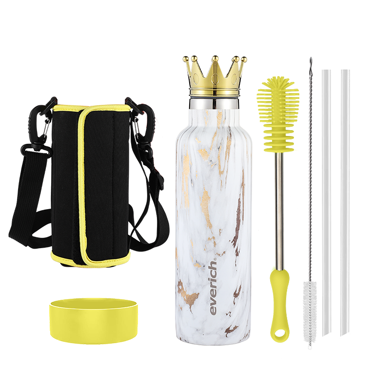 Luxury Crown Lid Water Bottle Christmas Style Gifts 304 Stainless Steel BPA Free Vintage Cola Shape Bottles