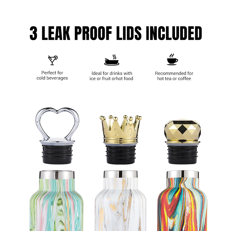 Luxury Crown Lid Water Bottle Christmas Style Gifts 304 Stainless Steel BPA Free Vintage Cola Shape Bottles