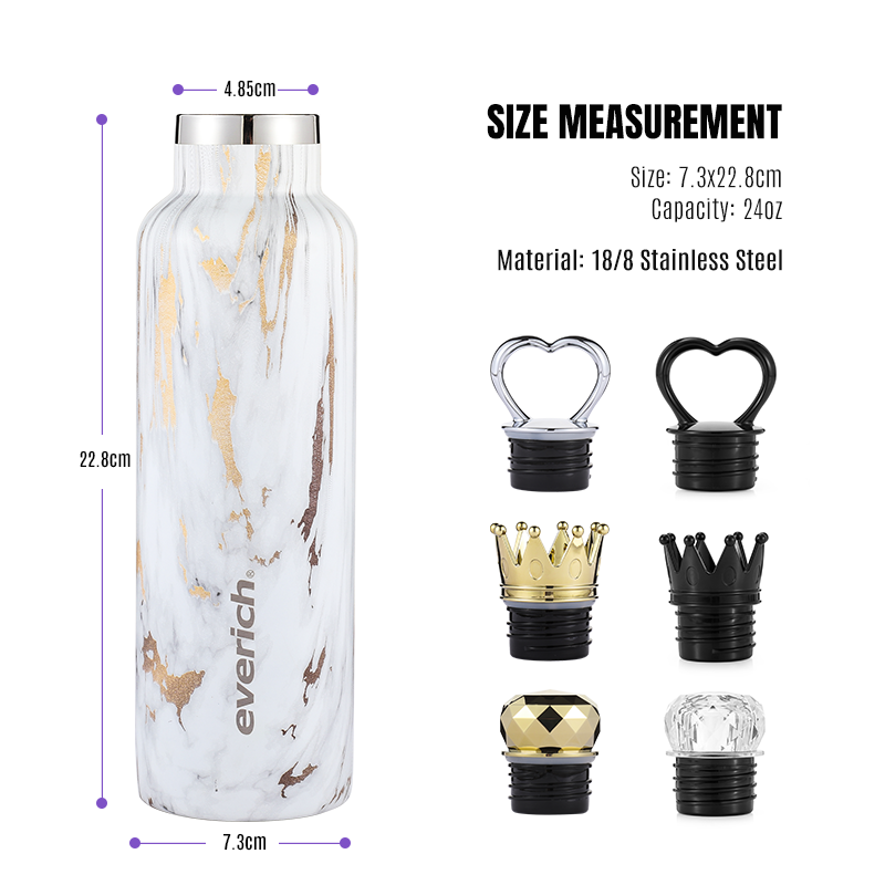 Luxury Crown Lid Water Bottle Christmas Style Gifts 304 Stainless Steel BPA Free Vintage Cola Shape Bottles