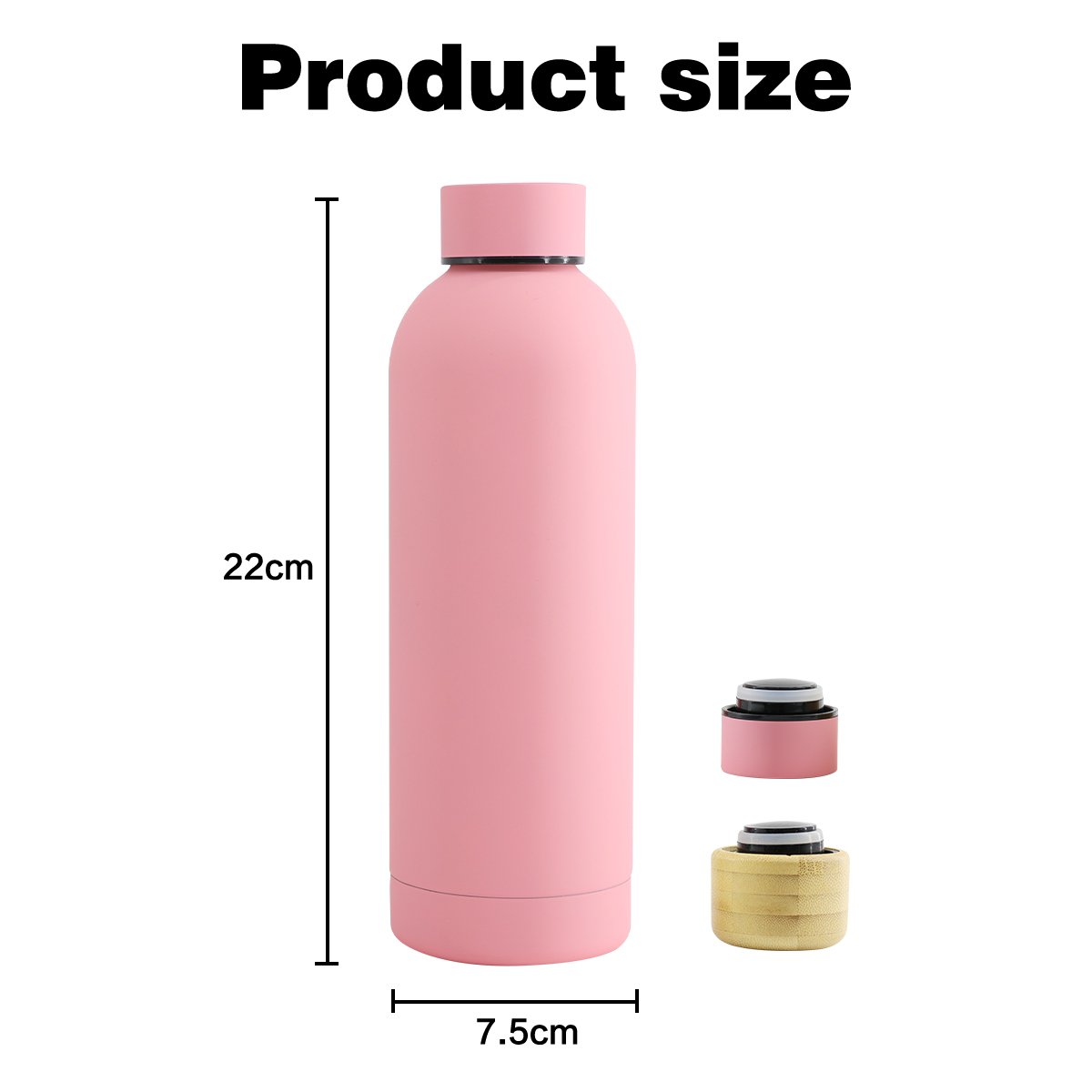 Custom Logo 500ml Drinking Bottle Double Wall Vacuum Stainless Steel Drink Flask Termos Waterbottle Insulated Sport Water Bottle