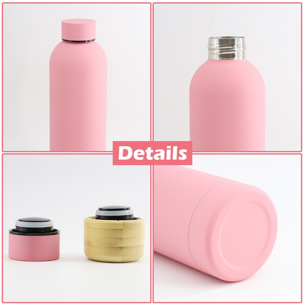 Custom Logo 500ml Drinking Bottle Double Wall Vacuum Stainless Steel Drink Flask Termos Waterbottle Insulated Sport Water Bottle