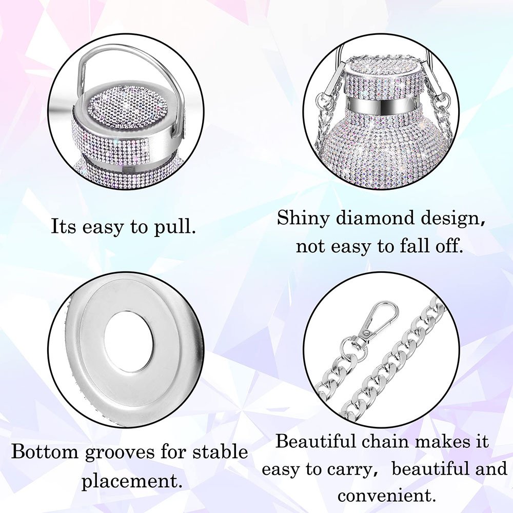 High-end Insulated Diamond Water Bottle Bling Diamond Vacuum Flask Sparkling Glitter Bottles for Women