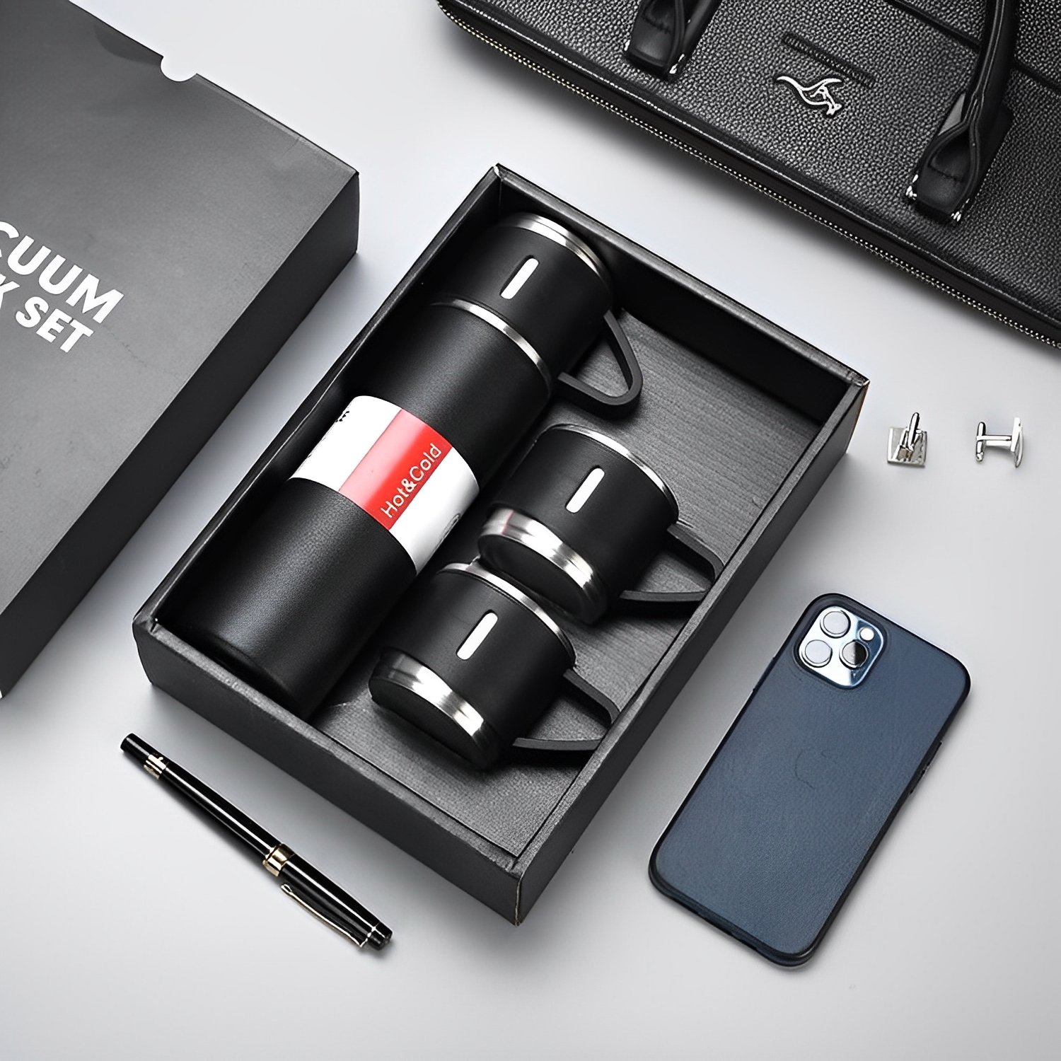 Hot Sale 500ml Stainless Steel Gourd Shape Yerba Mate Cup Classic Design Vacuum Flask Thermos Set Blister Packing Water Mate