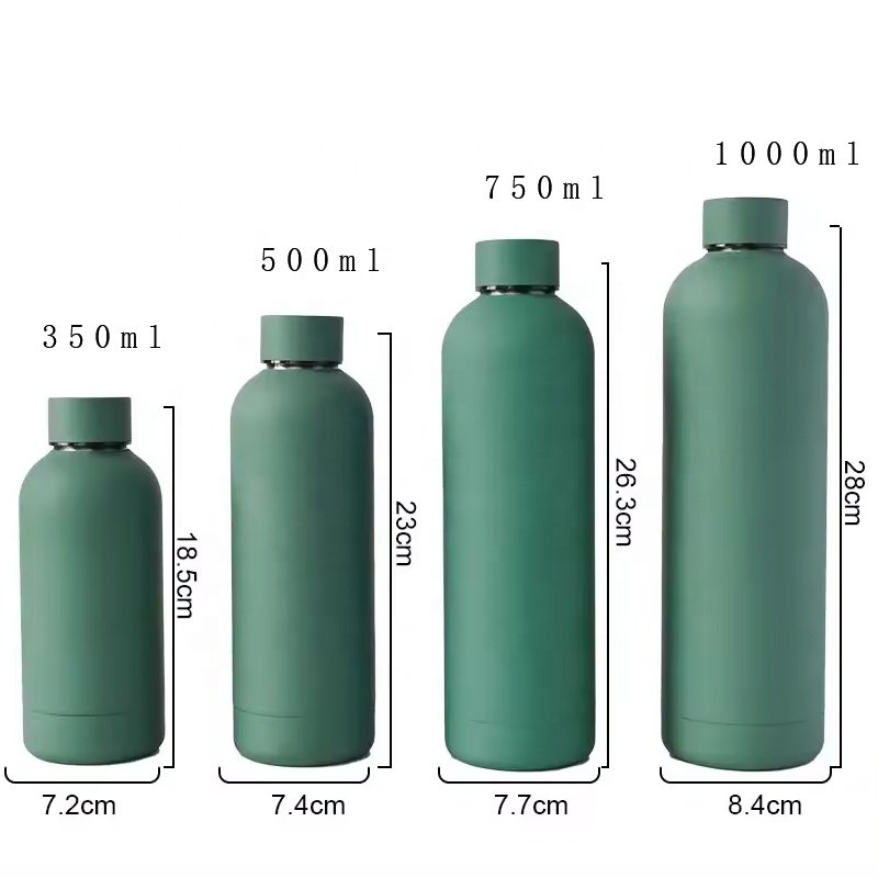 500ml 750ml New Design Luxury Sport Stainless Steel GYM Water Bottle With Straw Sport Flask Sports Water Bottle