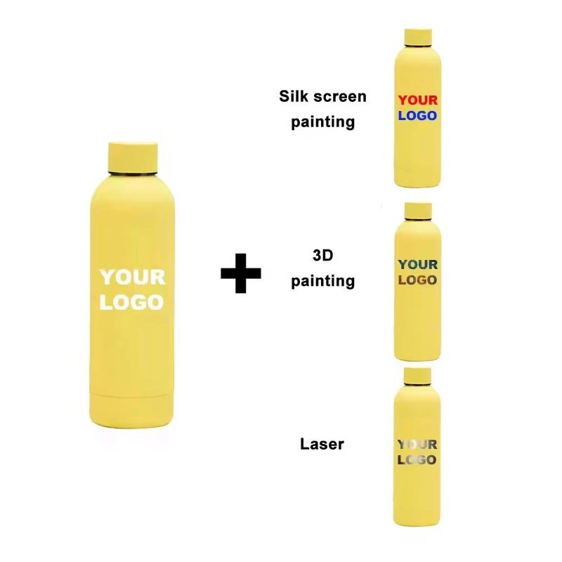 500ml 750ml New Design Luxury Sport Stainless Steel GYM Water Bottle With Straw Sport Flask Sports Water Bottle