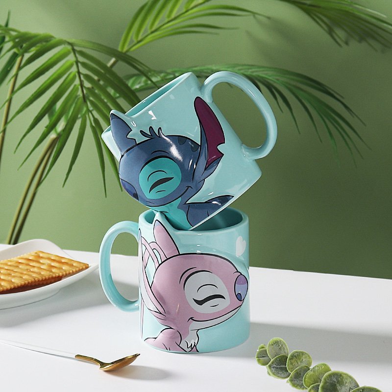 Customized Creative 3D Couple Mug Set Handmade Milk Tea Cute Animal Cups Ceramic Coffee Mugs
