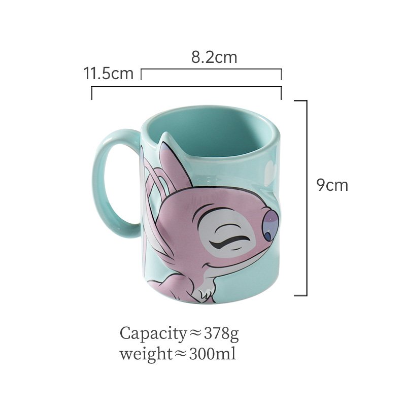 Customized Creative 3D Couple Mug Set Handmade Milk Tea Cute Animal Cups Ceramic Coffee Mugs