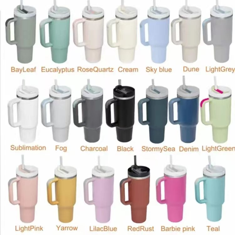 Yeway 40oz travels car cup with handle and logo stainless steel insulated beer coffee cups powder coated tumblers