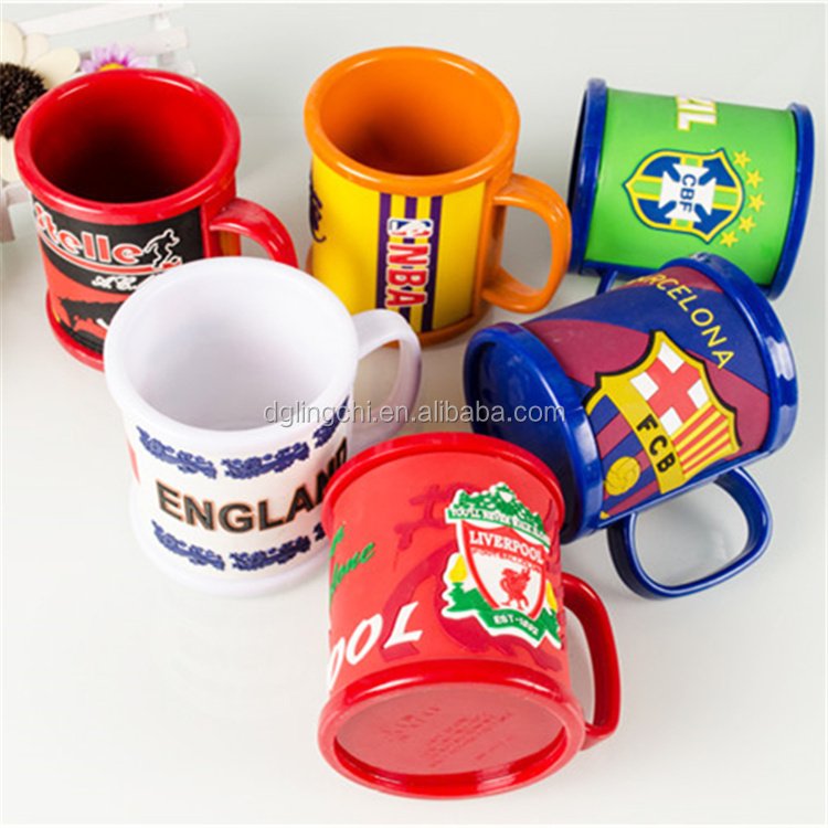 Customized Children Kids Plastic Promotion 3D Cartoon Soft PVC Rubber Mug Mugs