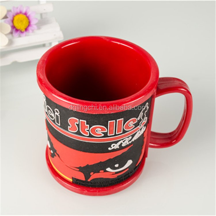 Customized Children Kids Plastic Promotion 3D Cartoon Soft PVC Rubber Mug Mugs