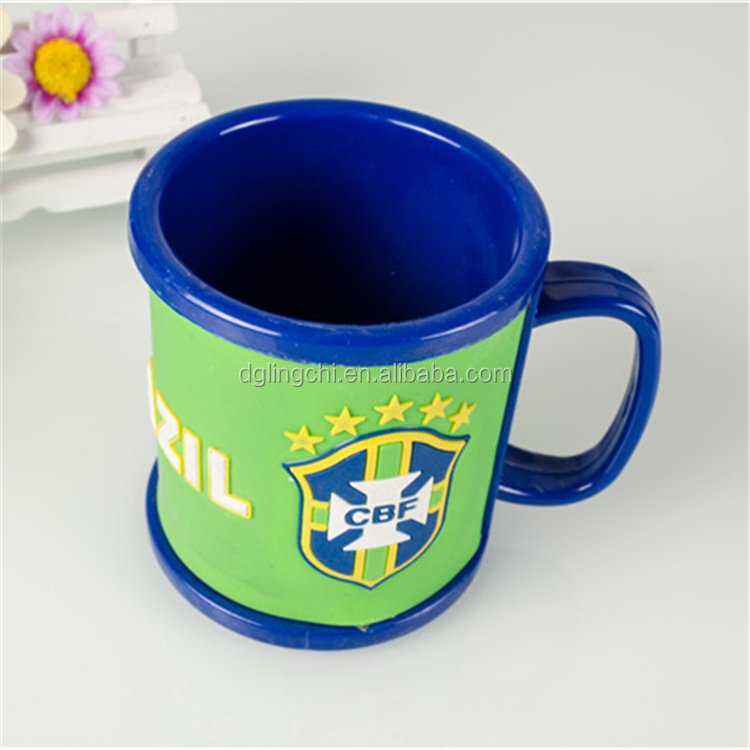 Customized Children Kids Plastic Promotion 3D Cartoon Soft PVC Rubber Mug Mugs