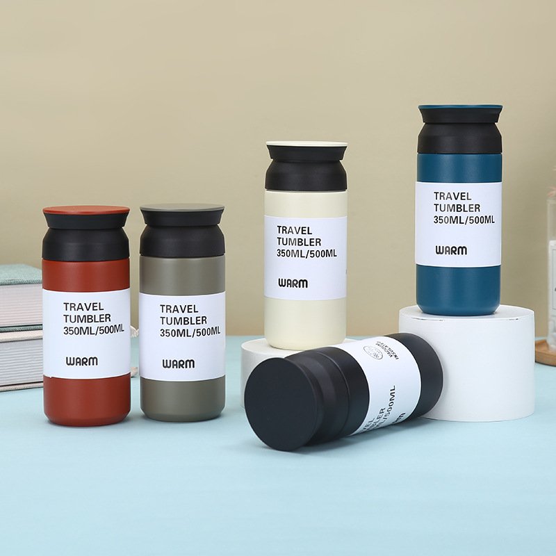 Factory 350ml 500ml Insulated Simple Mug Stainless Steel Vacuum School Travel Coffee Tumbler