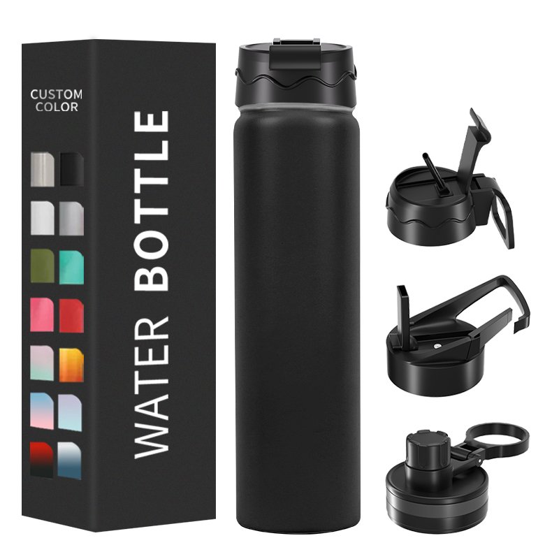 Hot Selling Leak Proof Metal Double Wall Stainless Steel 25oz Vacuum Flask Water Bottle With Custom Colors Logos