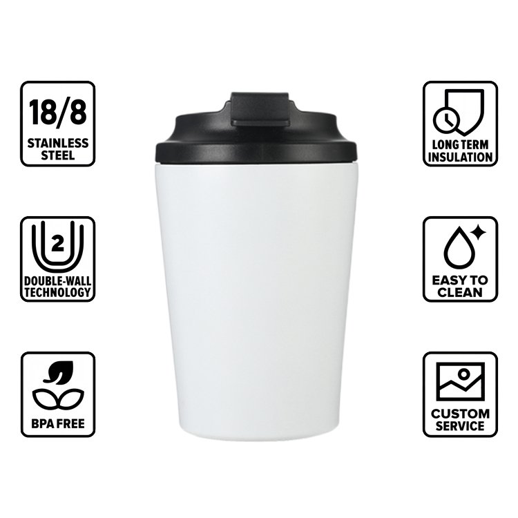 Sublimation 350 ml/500 ml 304 Stainless Steel Screw Lid Thermal Coffee Mug/ Coffee Tumbler / Car Travel Mug with Logo