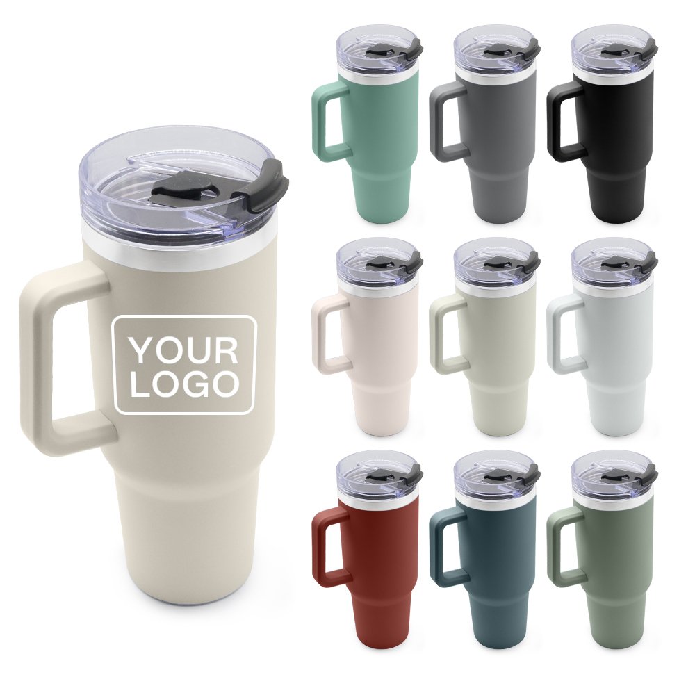 Wholesalers Vacuum Cup 40oz Stainless Steel Water Bottle Travel Car Cups Keep Hot & Cold Insulated Tumbler With Handle And Straw