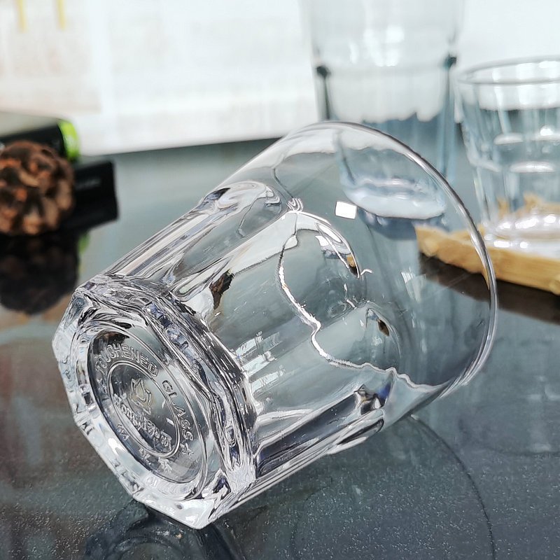 SQ104 Tempered Beer Glasses Water CupThicken Stackable Beverage Rock Glasses Beer mug Whiskey Glasses
