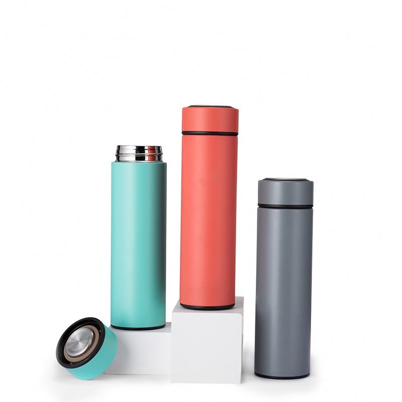 High Tech Intelligent Vacuum Flasks Stainless Steel Smart Water Bottle Led Temperature Display Thermal Bottle