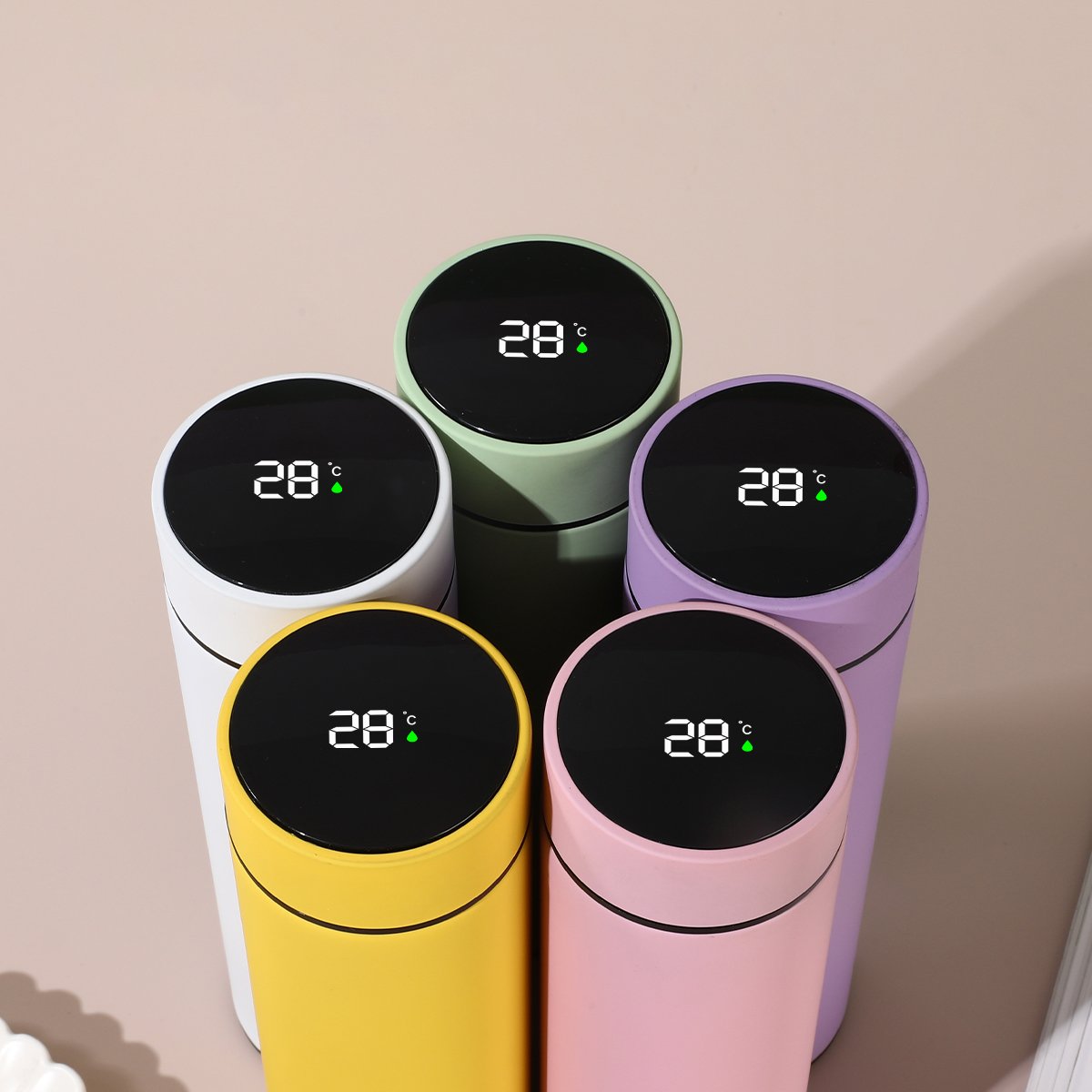 Thermos cup vacuum flask luxury drinkware battery powered smart water bottle with temperature display termos de agua digitales