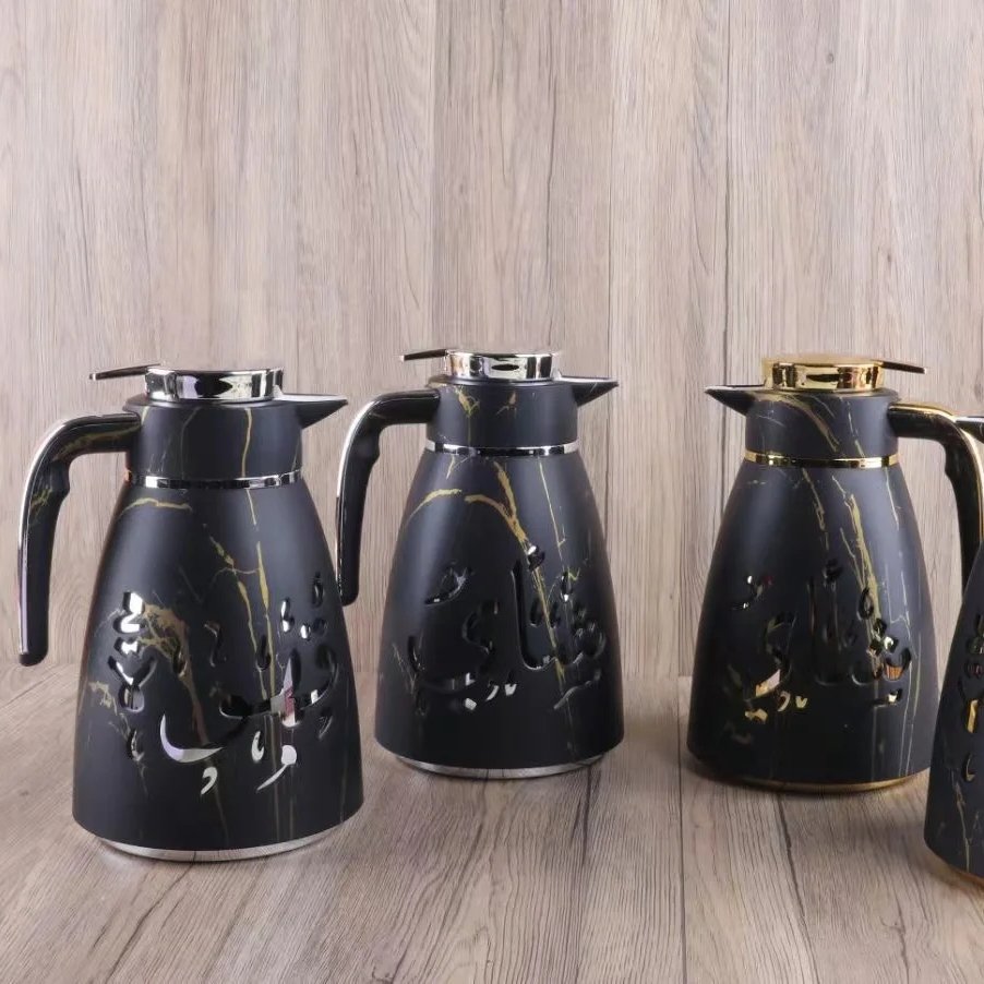 Luxury Double walled glass inner insulated household dubai arabic style coffee tea pot bottle cup thermos vacuum flasks