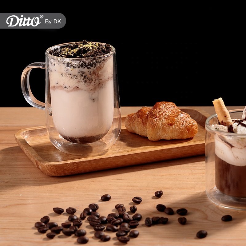 Heat Resistant Tea Beer Double Wall Glasses Double Wall Cups Coffee Juice Cup Glass coffee Mug