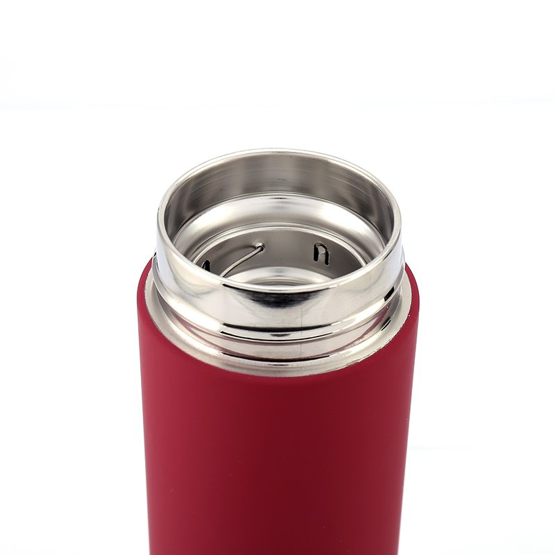 Stainless Steel 304 Life Cup Double Wall Water Bottle Rubber Coated Soft Touch Vacuum Flask Straight Thermos Bottle