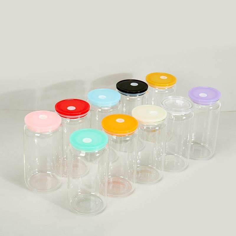 Hot Sale 16Oz Colored Cups Candy Jelly Beer plastic Can Shaped Unbreakable Coffee Mug With Plastic Lid And Straw