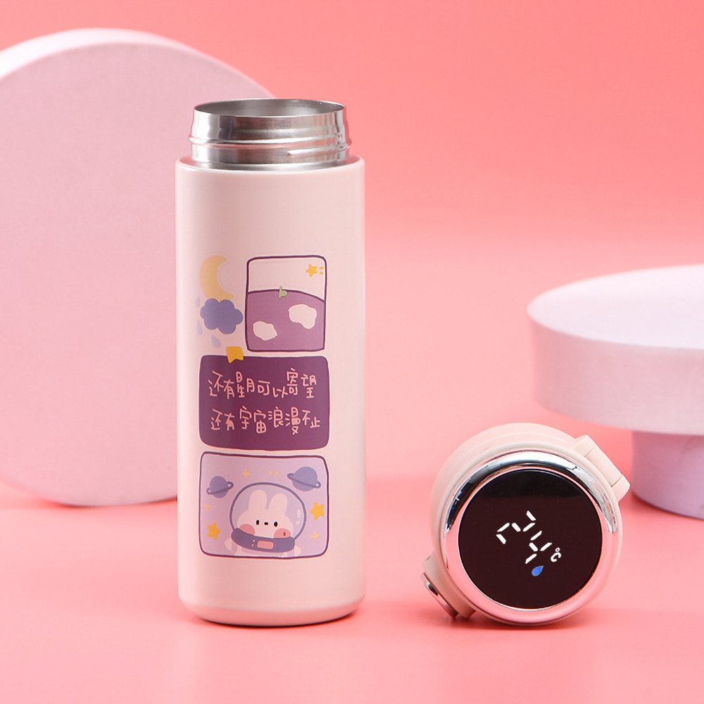 Wholesale Smart Water Bottle Temperature Sensor, Custom Logo Vaccum Flask Mug 304 Stainless Steel Mini Water Bottle