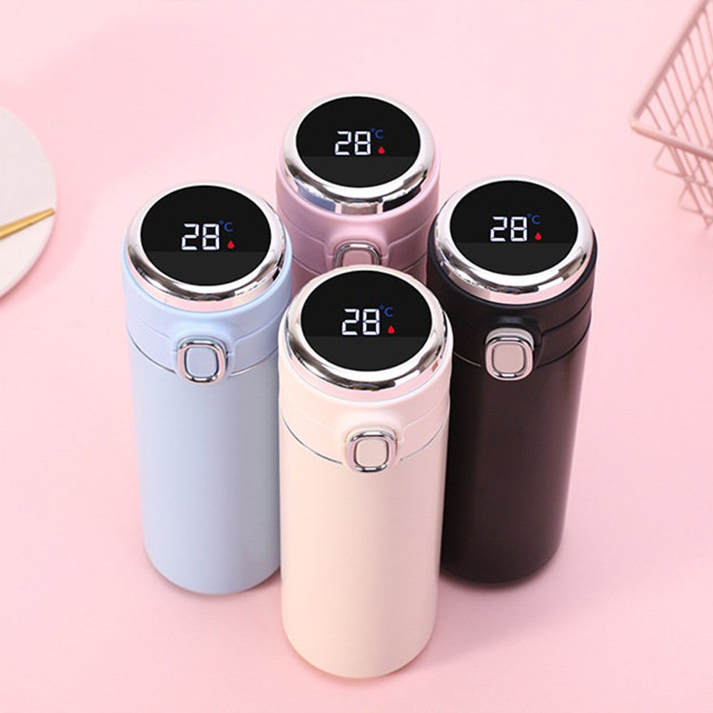 Wholesale Smart Water Bottle Temperature Sensor, Custom Logo Vaccum Flask Mug 304 Stainless Steel Mini Water Bottle