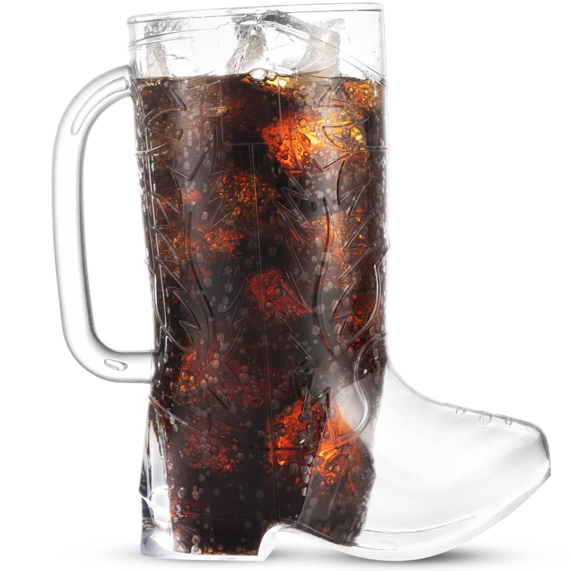 17 oz Plastic Novelty Cowboy Boot Mug Cups with Handle plastic cowboy boot cups