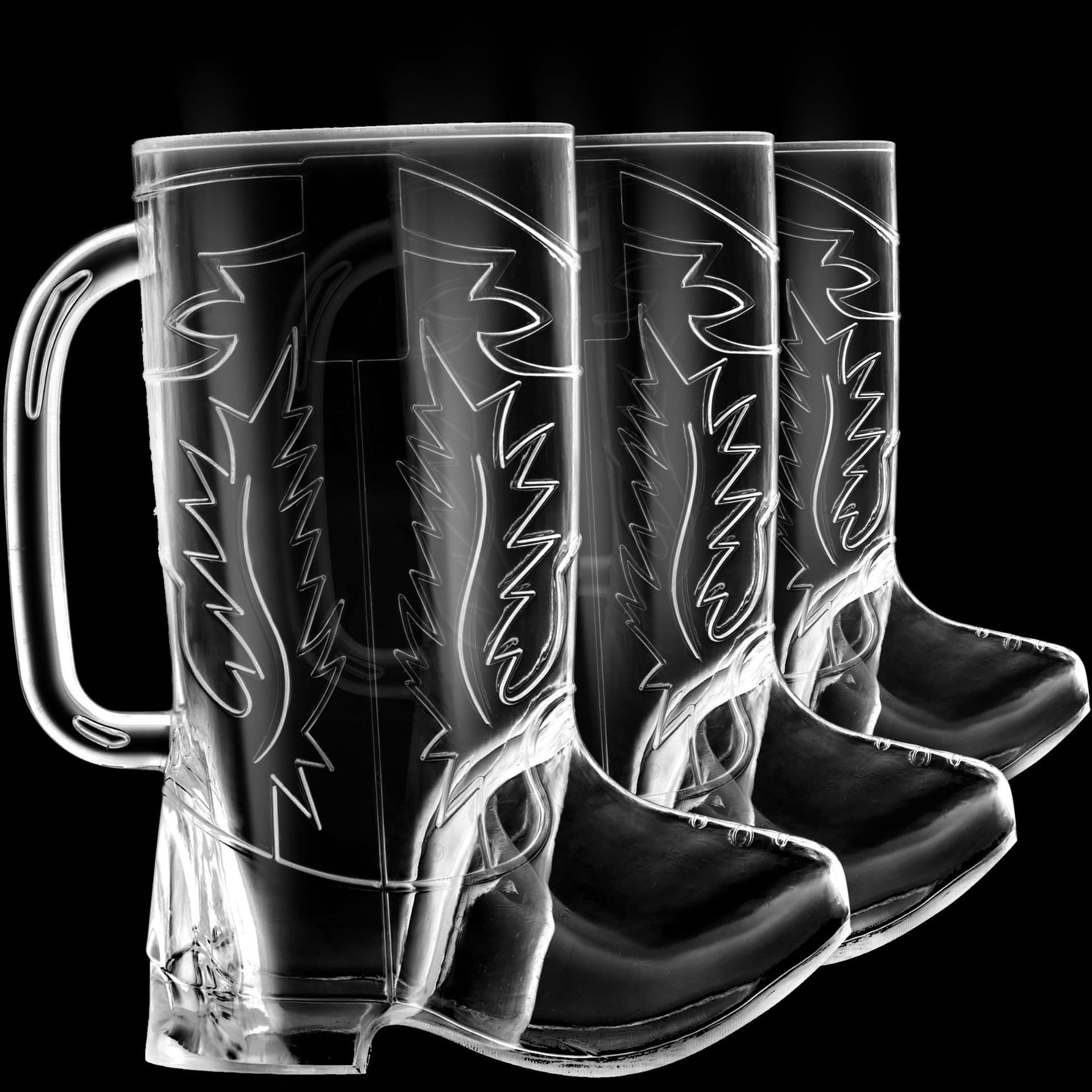 17 oz Plastic Novelty Cowboy Boot Mug Cups with Handle plastic cowboy boot cups