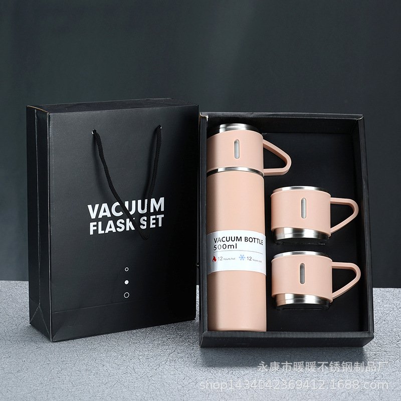 Vacuum Flask Set with Coffee Cup Lid Gift Box Stainless Steel Water Bottle Business Camping CLASSIC 64 Vacuum Flasks & Thermoses