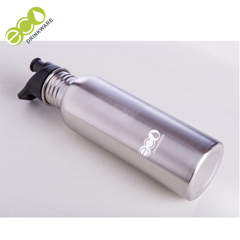 GS001 Outdoor single wall 350ml 500ml 750ml 1000ml sports flasks bottle water bottle bamboo lid