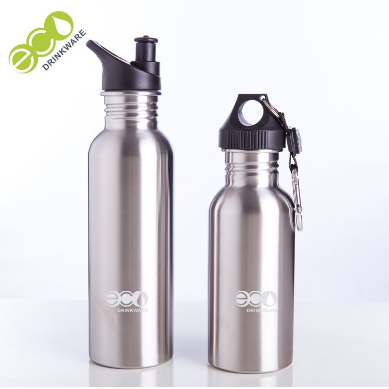 GS001 Outdoor single wall 350ml 500ml 750ml 1000ml sports flasks bottle water bottle bamboo lid