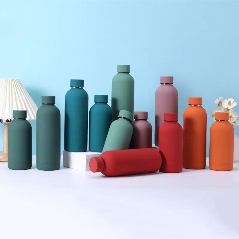 BPA FREE 500ml 750ml Stainless Steel Water Bottle Double Wall Vacuum Insulated Flask with Portable Lid