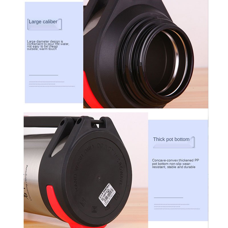 1200-4000ML Large Thermos Bottle Vacuum Flasks Stainless Steel Insulated Water Thermal Cup With Strap 48 Hours Insalation