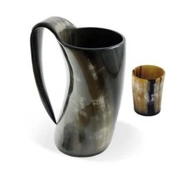 buffalo horn mug handmade with customized logo eco friendly buffalo and cow ox drinking horn mug wholesale price