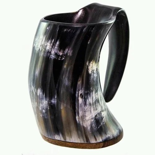 buffalo horn mug handmade with customized logo eco friendly buffalo and cow ox drinking horn mug wholesale price