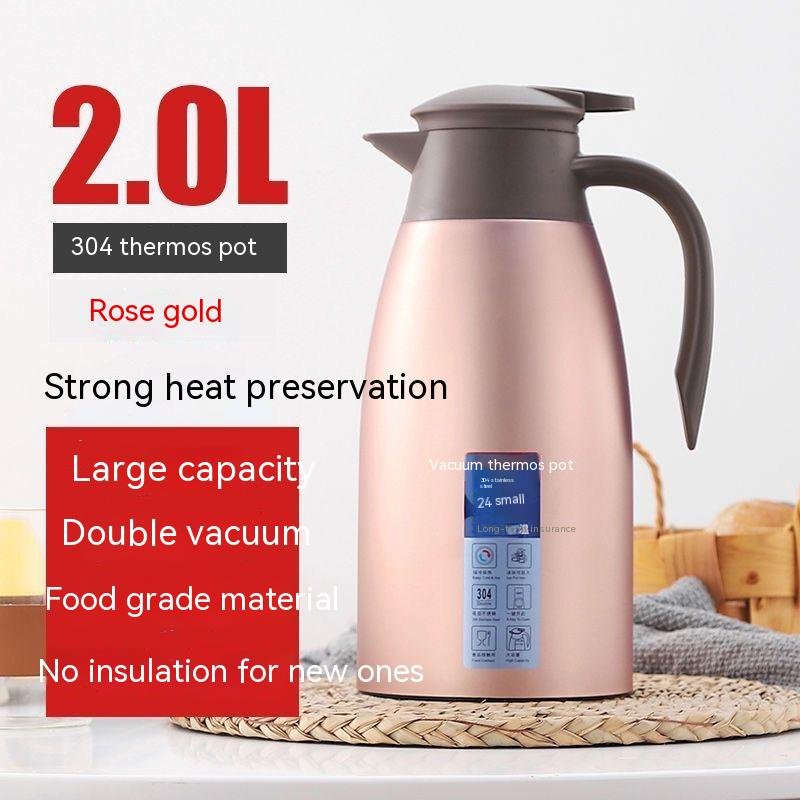304 Stainless steel thermos kettle vacuum flask coffee pot double-layer thermos cold water bottle restaurant hotel