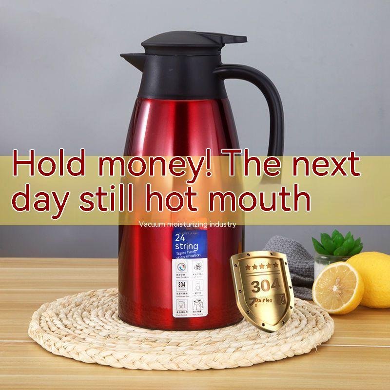 304 Stainless steel thermos kettle vacuum flask coffee pot double-layer thermos cold water bottle restaurant hotel