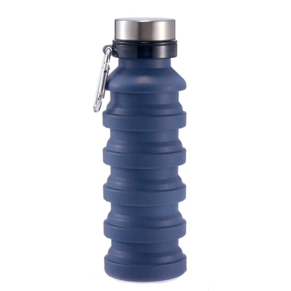 HAERS Foldable Water Bottle Reusable BPA Free Silicone Collapsible Water Bottle For Travel Gym Camping Hike