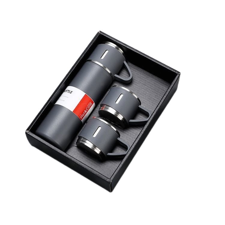 Double wall insulated stainless steel vacuum flask thermo gift set universal custom mini tea coffee car thermo mug for gifts