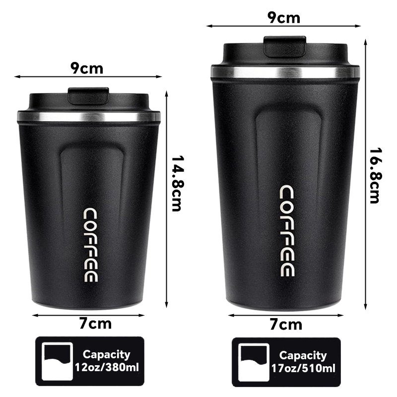Wholesale 304 Stainless Steel mugs thermal cup Double Wall Vacuum Insulated 380/510ml Coffee Tea Cups