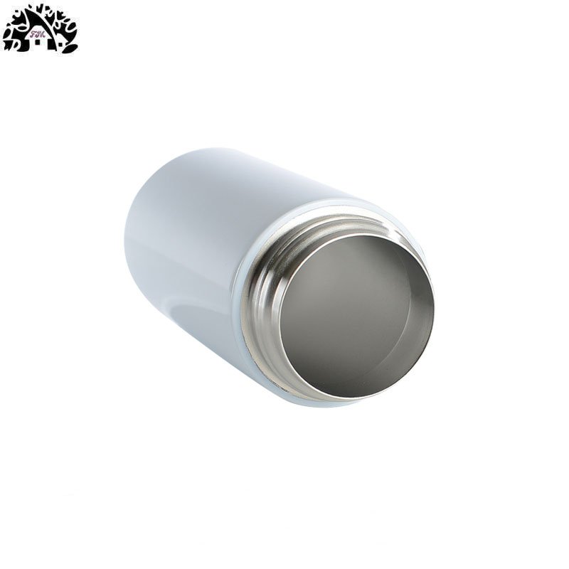 12oz stainless steel portable Sippy Cup with handle pop lid Vacuum vacuum cup with straw White thermal sublimation custom patter