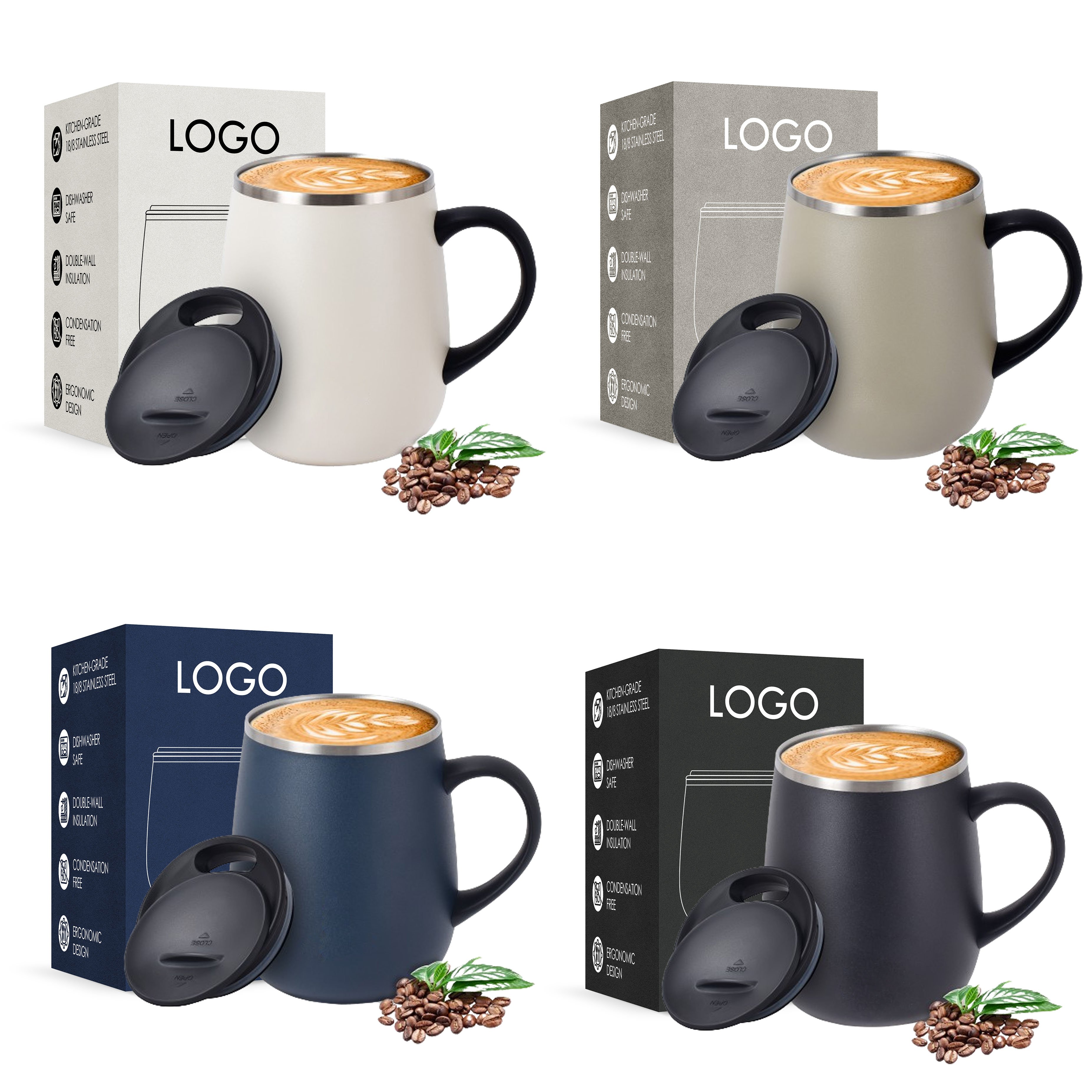 Wholesale Pro Grade Stainless Steel 18/8 Double Wall Vacuum Insulated Drinking Mug 11oz/16oz